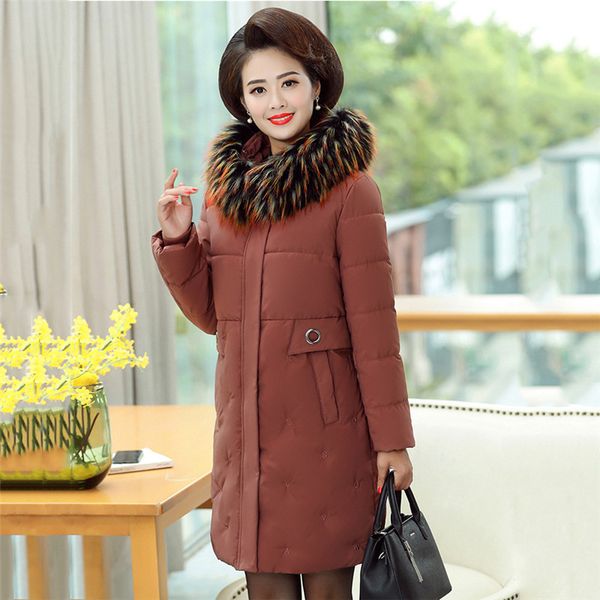 middle-aged cotton coat 2019 winter fashion women fur collar jacket large size solid color hooded female cotton overcoat xin123, Black
middle-aged cotton coat 2019 winter fashion women fur collar jacket large size solid color hooded female cotton overcoat xin123, Black