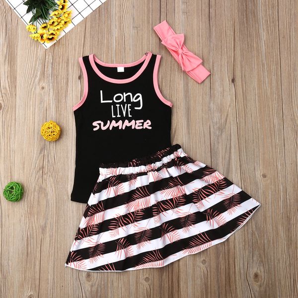pudcoco summer toddler baby girl clothes sleeveless letters striped mini skirt headband 3pcs outfits clothes, White
pudcoco summer toddler baby girl clothes sleeveless letters striped mini skirt headband 3pcs outfits clothes, White