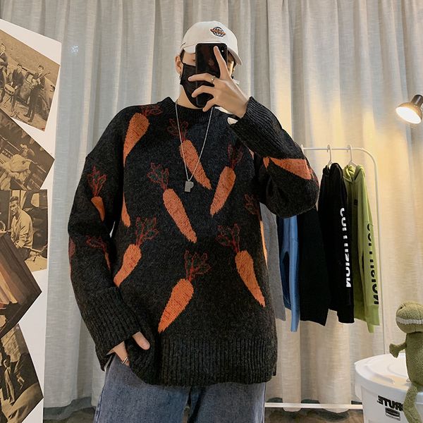 winter sweater men's warm fashion printing casual o-neck knitted pullover men streetwear wild loose couple sweater male clothes, White;black
winter sweater men's warm fashion printing casual o-neck knitted pullover men streetwear wild loose couple sweater male clothes, White;black