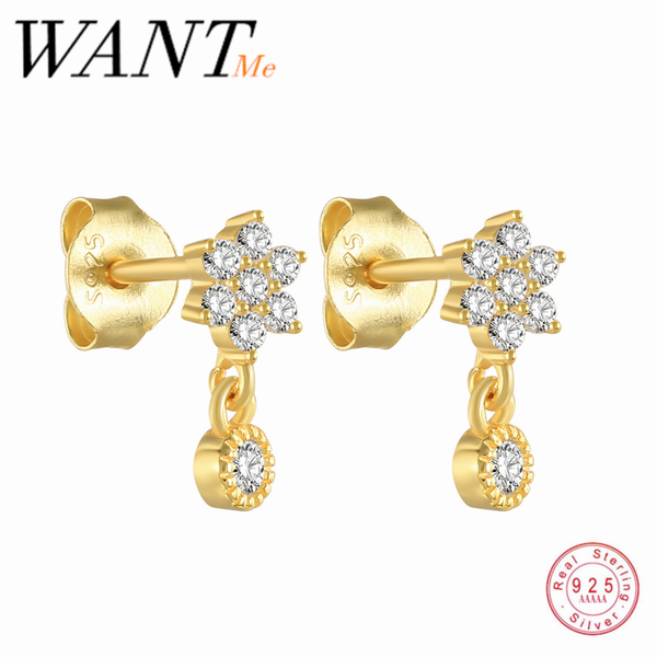 wantme genuine 925 sterling silver fashion korean minimalist white zircon snowflake stud earrings for women small jewelry gift, Golden;silver
wantme genuine 925 sterling silver fashion korean minimalist white zircon snowflake stud earrings for women small jewelry gift, Golden;silver