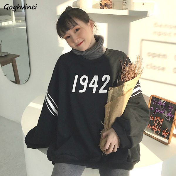 women hoodies fake 2 piece plus velvet ulzzang korean style chic casual turtleneck loose womens sweatshirts daily bf harajuku, Black
women hoodies fake 2 piece plus velvet ulzzang korean style chic casual turtleneck loose womens sweatshirts daily bf harajuku, Black