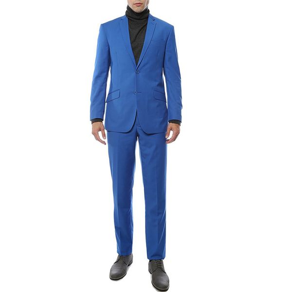 two piece blue blazer wedding tuxedos for groom wear 2019 notched lapel custom made dinner party men suits jacket pants, Black;gray
two piece blue blazer wedding tuxedos for groom wear 2019 notched lapel custom made dinner party men suits jacket pants, Black;gray