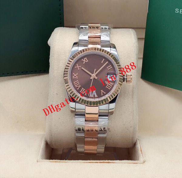 новое прибытие 6 стиль 31mm medium серебряный римская цифра 18k розовое золото 2tone алмазные iv атоматический моды женские наручные часы, Slivery;brown
новое прибытие 6 стиль 31mm medium серебряный римская цифра 18k розовое золото 2tone алмазные iv атоматический моды женские наручные часы, Slivery;brown