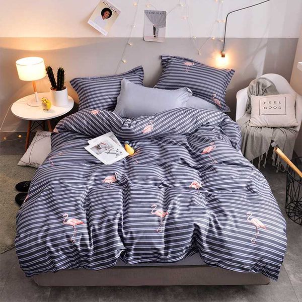 wensd coverlet flamingo stripes comforter bedding sets full size bed set corner quilt cover +fitted bedlinen +pillow case 
wensd coverlet flamingo stripes comforter bedding sets full size bed set corner quilt cover +fitted bedlinen +pillow case