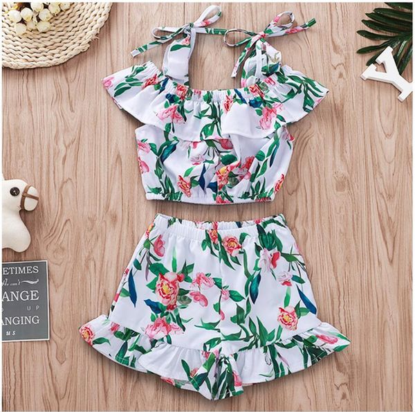 girl floral print suspender belt and short pants set baby summer flower print suit kids clothes two pieces zht 240, White
girl floral print suspender belt and short pants set baby summer flower print suit kids clothes two pieces zht 240, White