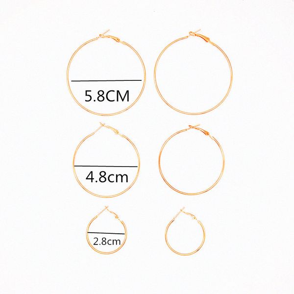 3 Pairs Set Hoop Earrings Large Medium Small Round Circle Hoop Earrings Golden Color Simple Geometric Earrings E0472
3 Pairs Set Hoop Earrings Large Medium Small Round Circle Hoop Earrings Golden Color Simple Geometric Earrings E0472
