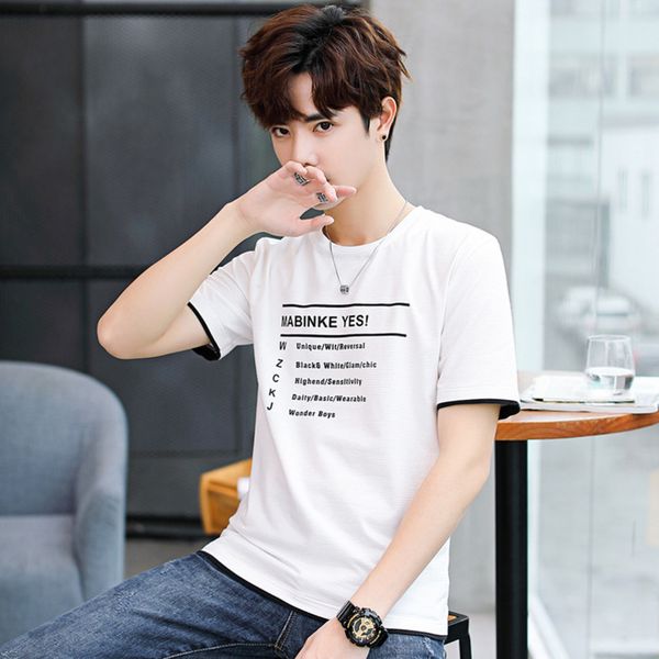 mens designer pure cotton short-sleeved t-shirt leisure fashion literary half sleeve loose short tg62u, White;black
mens designer pure cotton short-sleeved t-shirt leisure fashion literary half sleeve loose short tg62u, White;black