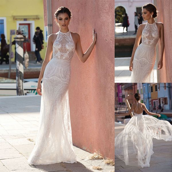 modern mermaid oksana wedding dresses halter sleeveless applique detachable wedding gowns floor length robe de mariée, White
modern mermaid oksana wedding dresses halter sleeveless applique detachable wedding gowns floor length robe de mariée, White