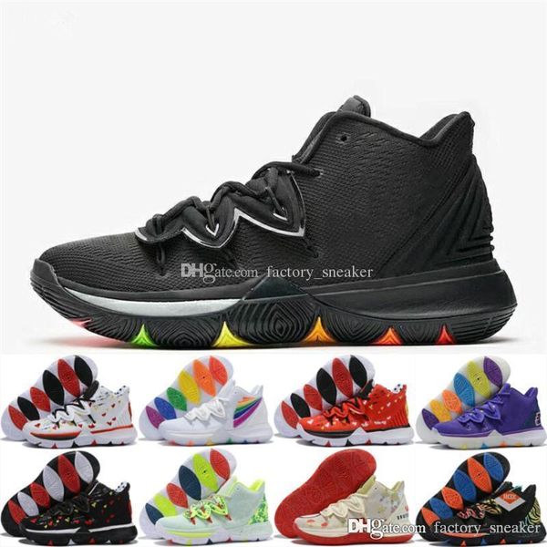 2019 new kyrie5 5 ep easter purple smiling face multicolor rainbow black soul basketball shoes for irving 5s mens sports sneakers size 40-46, White;red
2019 new kyrie5 5 ep easter purple smiling face multicolor rainbow black soul basketball shoes for irving 5s mens sports sneakers size 40-46, White;red