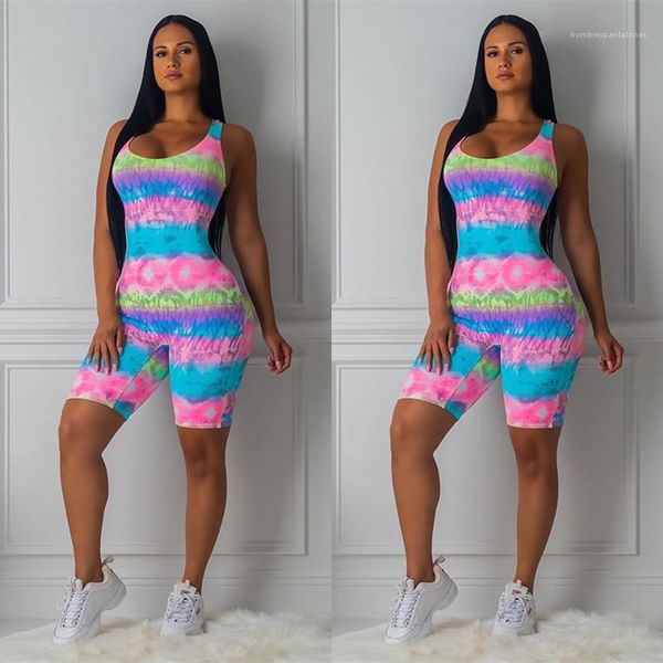 sleeveless style female clothing crew neck tie dyeing fashion style casual apparel women summer designer jumpsuits one piece, Black;white
sleeveless style female clothing crew neck tie dyeing fashion style casual apparel women summer designer jumpsuits one piece, Black;white