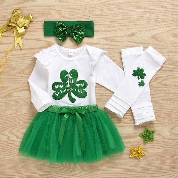st. patrick's day long sleeve cotton romper bodysuit newborn baby girl clothes bowknot tulle tutu skirt hairband, White
st. patrick's day long sleeve cotton romper bodysuit newborn baby girl clothes bowknot tulle tutu skirt hairband, White