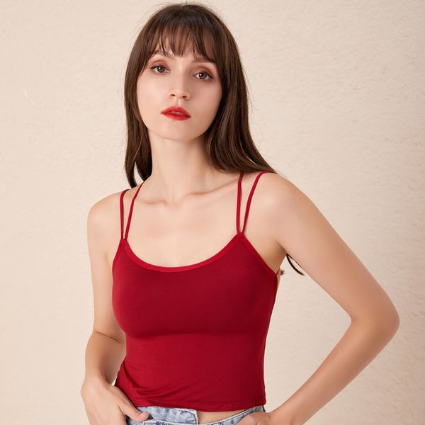 women's tanks & camis 2021 fashion women vest solid summer casual tank sleeveless blusas bandeau bra, White
women's tanks & camis 2021 fashion women vest solid summer casual tank sleeveless blusas bandeau bra, White