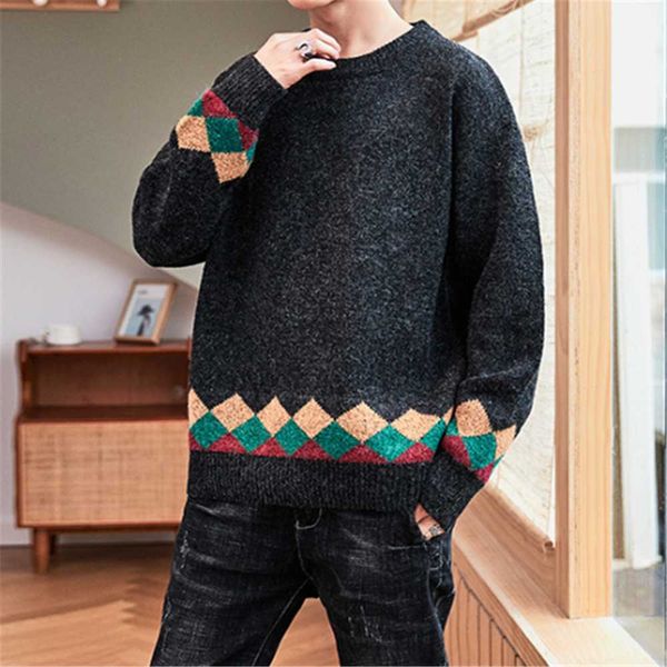autumn winter argyle men christmas sweaters fashion new o-neck japanese style knitted pullovers for male diamond quilted sweater, White;black
autumn winter argyle men christmas sweaters fashion new o-neck japanese style knitted pullovers for male diamond quilted sweater, White;black