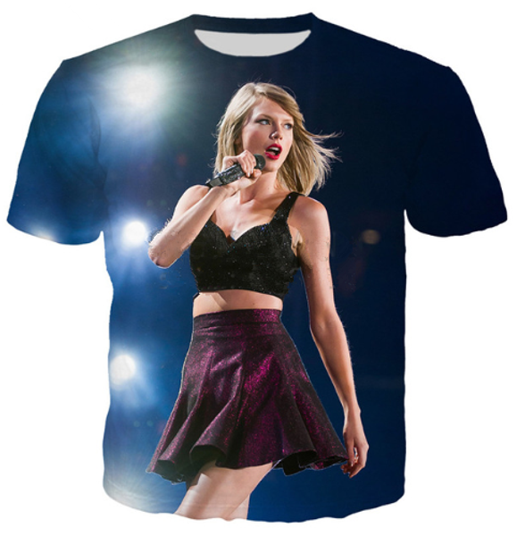 style popular singer taylor fashion t-shirt women men summer 3d print short sleeve crewneck casual harajuku q532, White;black
style popular singer taylor fashion t-shirt women men summer 3d print short sleeve crewneck casual harajuku q532, White;black