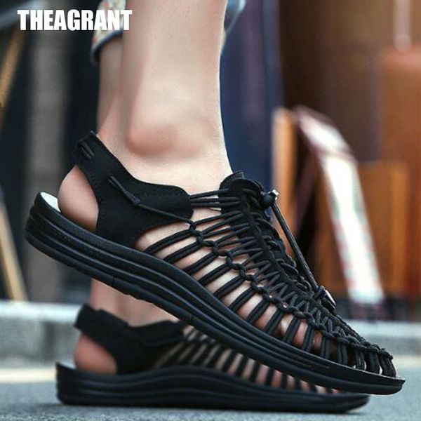 theagrant 2019 summer gladiator sandals men breathable outdoor hole braided beach flats casual man shoes walking slip on mss3000, Black
theagrant 2019 summer gladiator sandals men breathable outdoor hole braided beach flats casual man shoes walking slip on mss3000, Black