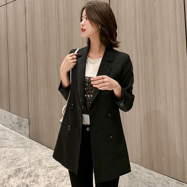 2019 autumn new korean version of the small suit female fashion jacket slim thin black suit solid color casual wild jacket, White;black
2019 autumn new korean version of the small suit female fashion jacket slim thin black suit solid color casual wild jacket, White;black