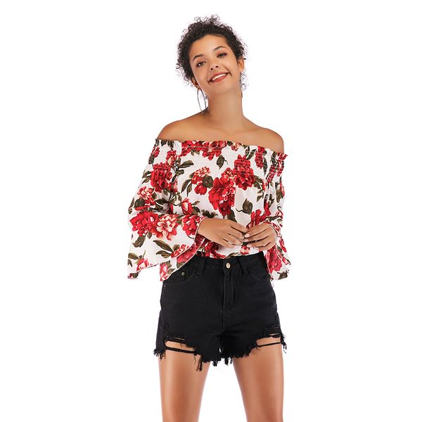 off shoulder floral print chiffon blouses slash neck long sleeves women tunic shirts 2020 summer boho blouse, White
off shoulder floral print chiffon blouses slash neck long sleeves women tunic shirts 2020 summer boho blouse, White
