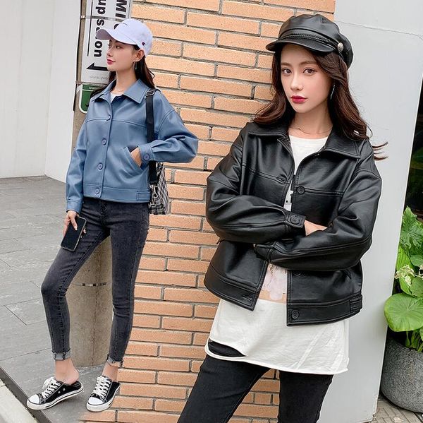 2019 new fashion japan women smooth motorcycle faux leather jackets ladies long sleeve autumn biker streetwear black blue kahki coat
2019 new fashion japan women smooth motorcycle faux leather jackets ladies long sleeve autumn biker streetwear black blue kahki coat