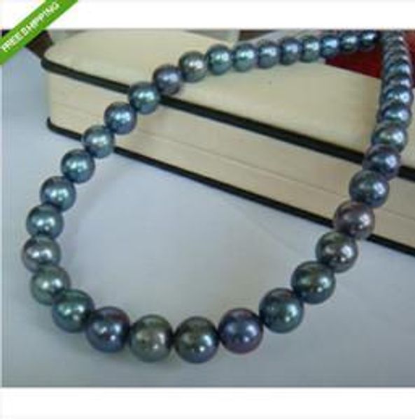 fine pearls jewelry 9-10mm natural south sea black blue pearl necklace 18inch 14k, Silver
fine pearls jewelry 9-10mm natural south sea black blue pearl necklace 18inch 14k, Silver