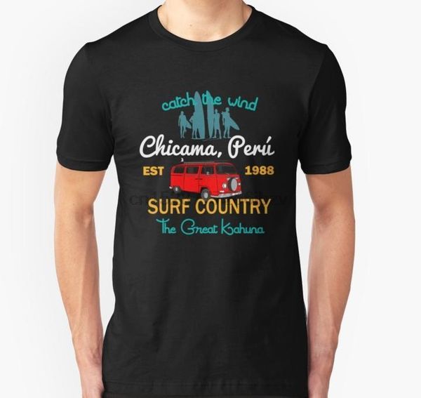 men tshirt the great kahuna chicama peru country surf t shirt printed t-shirt tees top, White;black
men tshirt the great kahuna chicama peru country surf t shirt printed t-shirt tees top, White;black