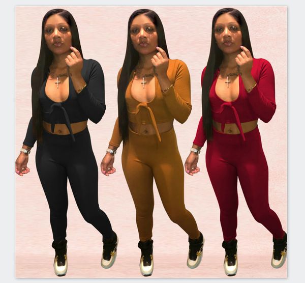 womens slim 2 piece pants designer suits solid color bow short long sleeved scoop neck sports females fashion tracksuits, White
womens slim 2 piece pants designer suits solid color bow short long sleeved scoop neck sports females fashion tracksuits, White