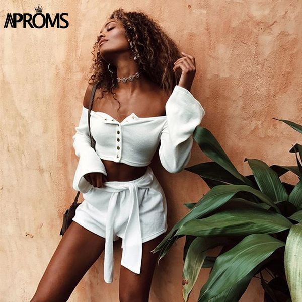 aproms white off shoulder knitted tank womens crop buttons elastic slim basic camis 2019 streetwear flare sleeve tees
aproms white off shoulder knitted tank womens crop buttons elastic slim basic camis 2019 streetwear flare sleeve tees