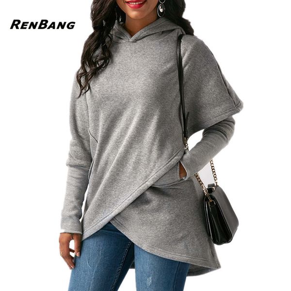 renbang hoodie women 2018 hooded sweatshirt womens hoodies casual long sleeve pullovers loose asymmetric hoodie jumper sweat, Black
renbang hoodie women 2018 hooded sweatshirt womens hoodies casual long sleeve pullovers loose asymmetric hoodie jumper sweat, Black