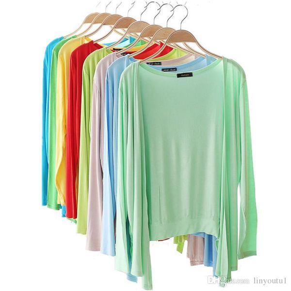 2017 plus size spring summer women's modal sweater slim sun protection clothing outerwear black white gray red pink cardigan, White;black
2017 plus size spring summer women's modal sweater slim sun protection clothing outerwear black white gray red pink cardigan, White;black