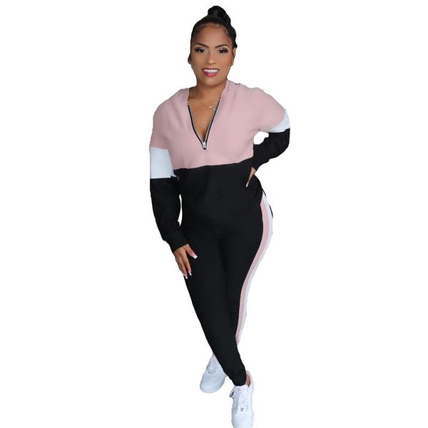 womens sport tracksuit long sleeve contrast color womens 2pcs set fashion hooded womens clothing, Gray
womens sport tracksuit long sleeve contrast color womens 2pcs set fashion hooded womens clothing, Gray