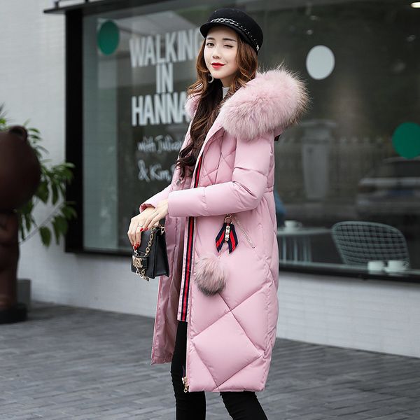 fashion cotton coat 2017 winter new style long korean-style hooded large fur collar warm thick women's cotton padded clothing do, Black;white
fashion cotton coat 2017 winter new style long korean-style hooded large fur collar warm thick women's cotton padded clothing do, Black;white