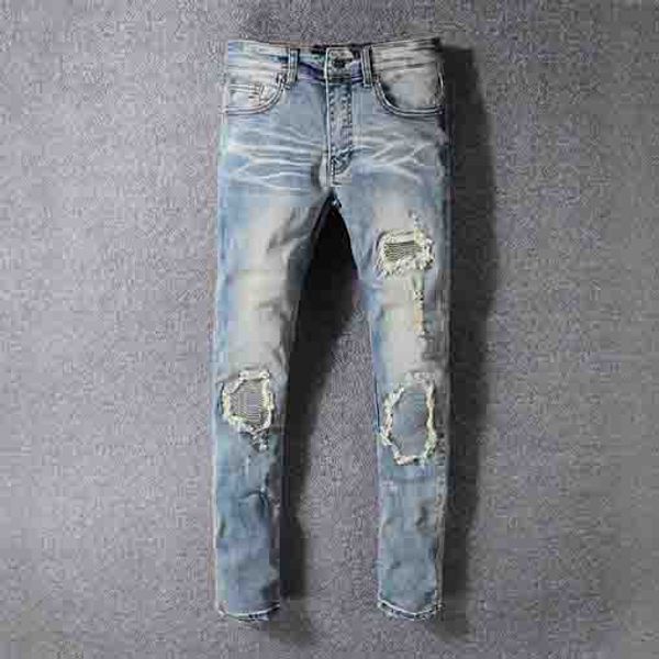 designer amiri mens jeans hip hop trousers street hole quality slim private custom tide male trousers outdoor sport man cowboy pants, Blue
designer amiri mens jeans hip hop trousers street hole quality slim private custom tide male trousers outdoor sport man cowboy pants, Blue