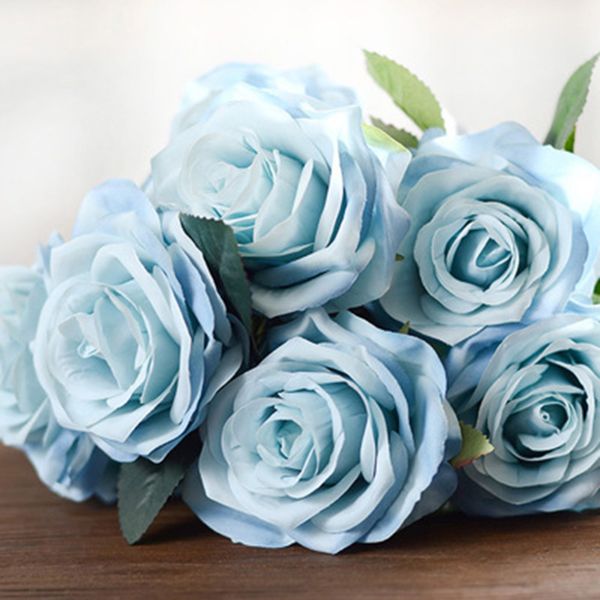 french rose silk fake flower bouquet artificial wedding party floral home decor
french rose silk fake flower bouquet artificial wedding party floral home decor