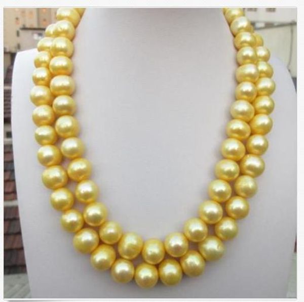 35" huge 11-12mm natural south sea genuine golden pearl necklace 14k gold clasp, Silver
35" huge 11-12mm natural south sea genuine golden pearl necklace 14k gold clasp, Silver
