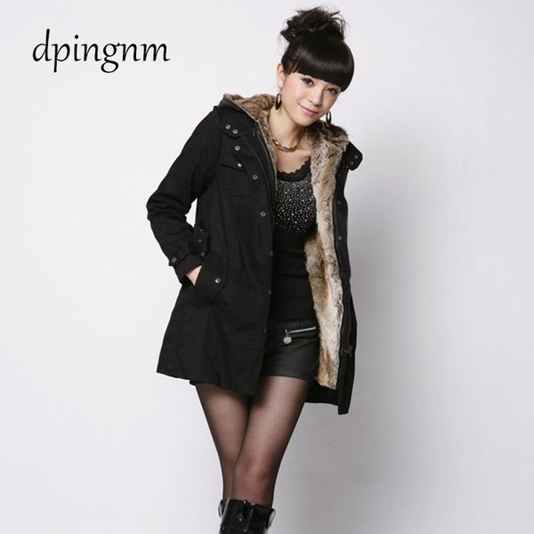 2019 new high fashion women's x-long parka large hooded coat outwear winter jacket, Black
2019 new high fashion women's x-long parka large hooded coat outwear winter jacket, Black