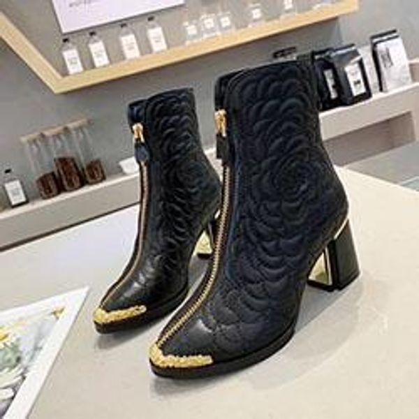 fall/winter 2020 leather high heel ankle boots fashionable female boots front zipper thick heel pure leather martin boots slipper, Black
fall/winter 2020 leather high heel ankle boots fashionable female boots front zipper thick heel pure leather martin boots slipper, Black