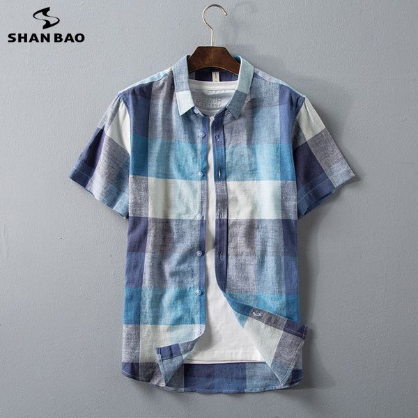shanbao brand comfortable thin cotton linen men's summer fashion casual plaid short sleeve shirt 2019 new shirt, White;black
shanbao brand comfortable thin cotton linen men's summer fashion casual plaid short sleeve shirt 2019 new shirt, White;black