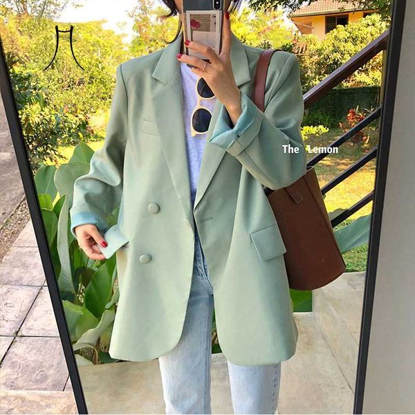 women's suits & blazers heydress women spring chic single breasted vintage korean female loose jackets casual street office lady outwea, White;black
women's suits & blazers heydress women spring chic single breasted vintage korean female loose jackets casual street office lady outwea, White;black