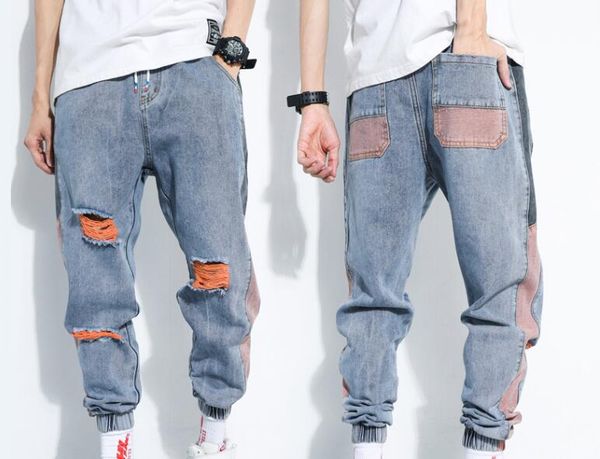 fashion mens denim cropped pants harlan popular ripped jeans trousers casual hole design streetwear plus size -5xl, Blue
fashion mens denim cropped pants harlan popular ripped jeans trousers casual hole design streetwear plus size -5xl, Blue