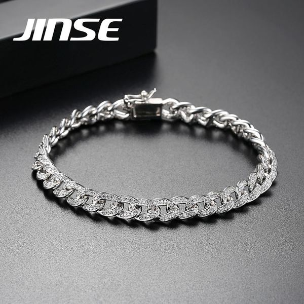 jinse 6mm iced zircon miami cuban link bracelet&bangle for men women hiphop silver color cz bling bracelets jewelry 17/19cm, Black
jinse 6mm iced zircon miami cuban link bracelet&bangle for men women hiphop silver color cz bling bracelets jewelry 17/19cm, Black