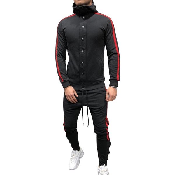 mjartoria spring men sport suit slim fit stripe long sleeve button sportwear set sweat gym jogging tracksuit running set z40, Gray
mjartoria spring men sport suit slim fit stripe long sleeve button sportwear set sweat gym jogging tracksuit running set z40, Gray