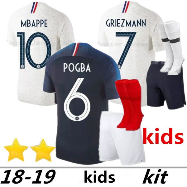 two stars 2 griezmann mbappe kids kit soccer jersey boys child world cup 2018 pogba umtiti lacazette football shirt uniforms maillot de foot, Black
two stars 2 griezmann mbappe kids kit soccer jersey boys child world cup 2018 pogba umtiti lacazette football shirt uniforms maillot de foot, Black