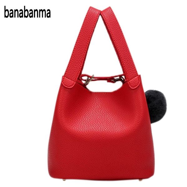 banabanma handle women handbag pu leather fashion bucket bag tote with fur ball office ladies bag zk30
banabanma handle women handbag pu leather fashion bucket bag tote with fur ball office ladies bag zk30