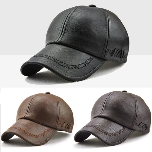 men leather baseball cap autumn/winter vintage casual pure color cap outdoor baseball adjustable hat streetwear, Blue;gray
men leather baseball cap autumn/winter vintage casual pure color cap outdoor baseball adjustable hat streetwear, Blue;gray