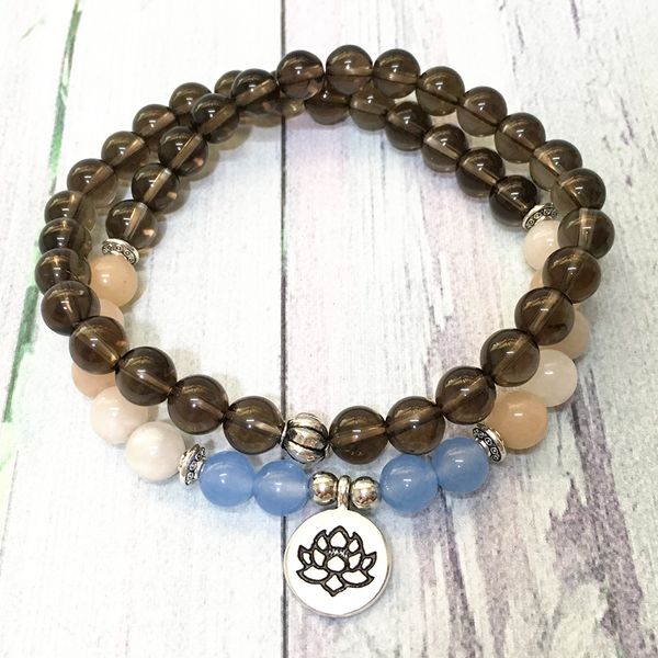 mg0583 designer 54 mala bracelet for women a grade smokey quartz bracelet 2 wrap pink aventurine yoga jewelry ing, Black
mg0583 designer 54 mala bracelet for women a grade smokey quartz bracelet 2 wrap pink aventurine yoga jewelry ing, Black