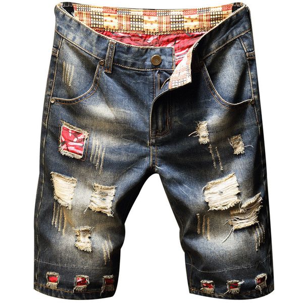mens ripped short jeans brand clothing bermuda cotton shorts breathable denim shorts male new fashion pants size 28-40, Blue
mens ripped short jeans brand clothing bermuda cotton shorts breathable denim shorts male new fashion pants size 28-40, Blue