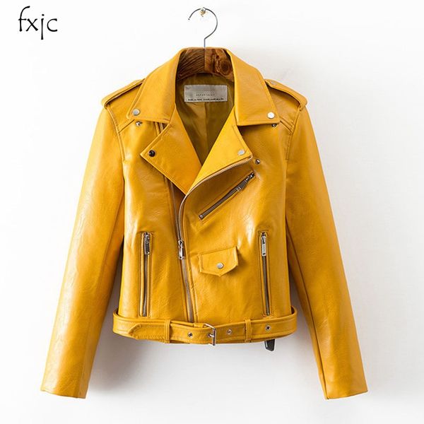 bright color pu long sleeve jacket with belt decoration lapel casual elegant women's jacket 2019 new women's zip top, Black;brown
bright color pu long sleeve jacket with belt decoration lapel casual elegant women's jacket 2019 new women's zip top, Black;brown