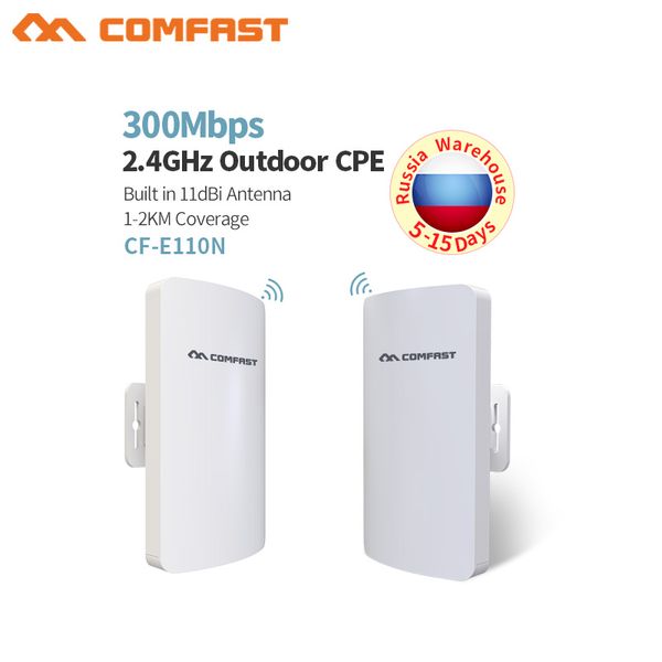 2pcs ~ comfast cf-e110n 300mbps 2.4ghz outdoor mini wireless ap bridge wifi cpe access point 11dbi wi-fi antenna nanostation
2pcs ~ comfast cf-e110n 300mbps 2.4ghz outdoor mini wireless ap bridge wifi cpe access point 11dbi wi-fi antenna nanostation