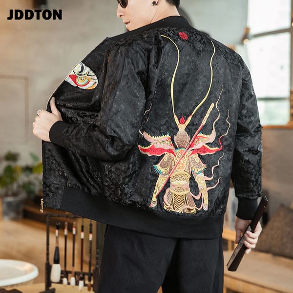 jddton men's embroidery zipper jackets loose outerwear vintage chinese style male new national tide coat casual streetwear je158, Black;brown
jddton men's embroidery zipper jackets loose outerwear vintage chinese style male new national tide coat casual streetwear je158, Black;brown