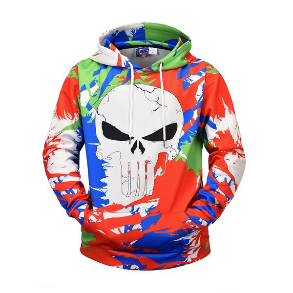 2019 autumn winter new mens hoodies punk man's halloween clothing coat graffiti skull 3d digital print hooded sweatshirt, Black
2019 autumn winter new mens hoodies punk man's halloween clothing coat graffiti skull 3d digital print hooded sweatshirt, Black
