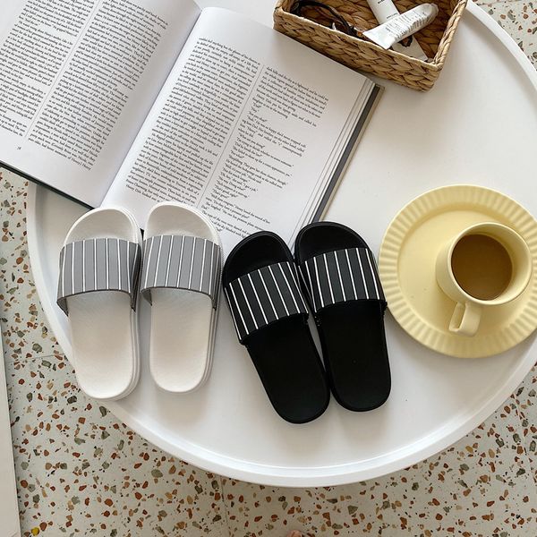 european style fashion striped casual chunky flat women slippers outside non- slip comfortable female slippers concise shoes, Black
european style fashion striped casual chunky flat women slippers outside non- slip comfortable female slippers concise shoes, Black